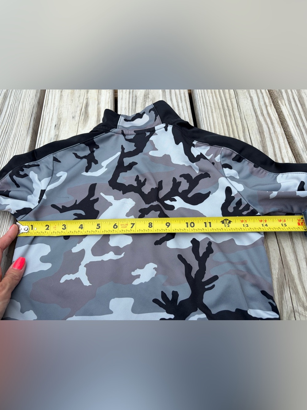 Air Jordan Nike Boys Gray Camouflage Polyester Jacket Size Large 6-7 Years Flaw - Picture 10 of 11